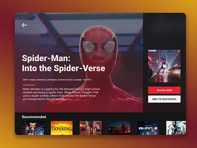 tv app design` app dailyui design minimal streaming app tv app tv design ui ux web