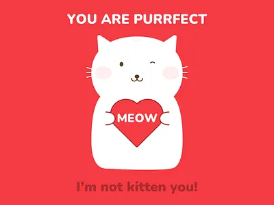 Cat Art Happy Valentine’s Day ❤️❤️ cat cat art cat pun cute art cute cat cute illustration funny cat t shirts happy illustration kawaii art kawaii cat love lovely positive valentines day valentines day card valentinesday