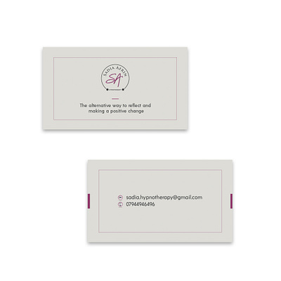 mock business card hypnotherapy