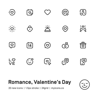 Myicons✨ — Romance, Valentines Day, Love vector line icons pack essential icons icon design icon pack icons icons design icons pack interface icons line icons sketch sketchicons ui ui design ui designer ui icons ui kit ui pack ui set web design web designer web ui