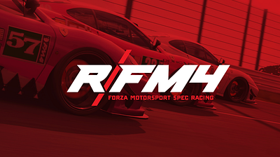 R/FM4 Logo automotive branding cars design esports forza motorsport logo motorsport racing red typography vector xbox