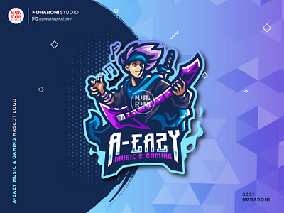 A Eazy Music Mascot Logo cartoon cartoon character character esport esport team esportlogo esports logo gamers gaming logo logo ideas logodesign mascot mascot design mascotlogo streamers twitch twitch.tv vector youtube