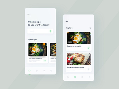 Learn how to cook android app app color cooking app design drop shadow flat ios learning app minimal recipe app trend trendy tutorial typography ui ux video video tutorial
