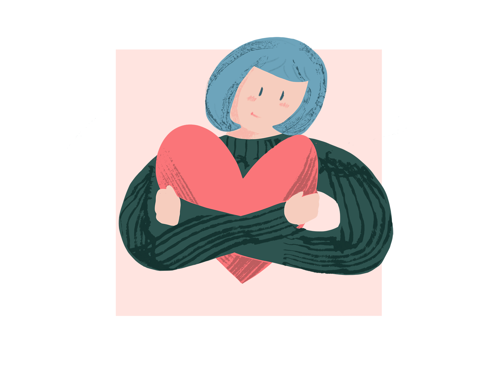 Love yourself first design drawing dribbbleweeklywarmup fresco gif heart illustration love valentine