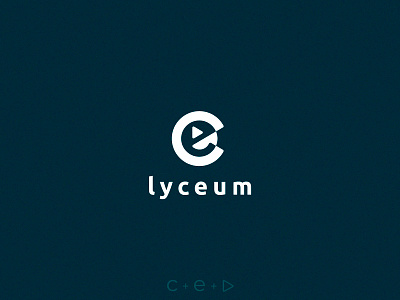 Logo design for Lyceum CE blue and white branding design letters logo logo design logotype lyceum online school play button school video