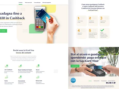 Italian Governative Cashback Initiative cashback design illustration landing page landing page design payment ui design ux ui ux ui design webdesign