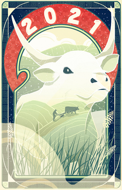 Year of the Ox cny illustration lunarnewyear