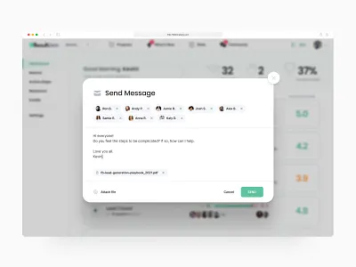 Send message - SaaS web app admin dashboard enterprise app enterprise design enterprise software enterprise ux interface minimal productdesign social usability ux designer web app web app design web app ux web application design web design website design