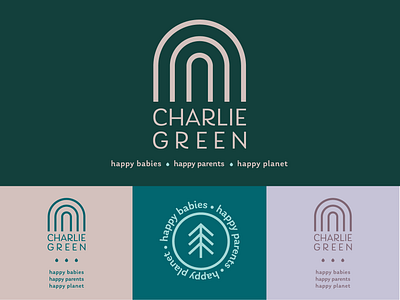 Charlie Green Organic Baby Products baby brand identity branding feminine identity logo natural organic packaging design