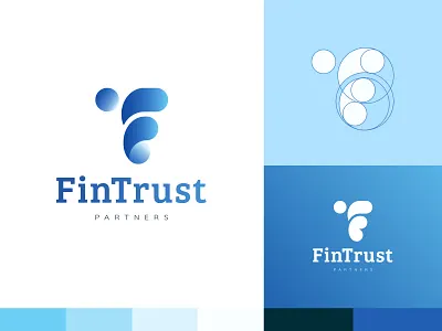 FinTrust - Logo Design art blue brand identity design branding circles colors composition construction logo corporate design curves design fonts gradients graphicdesign logo logotype presentation print design shapes typography