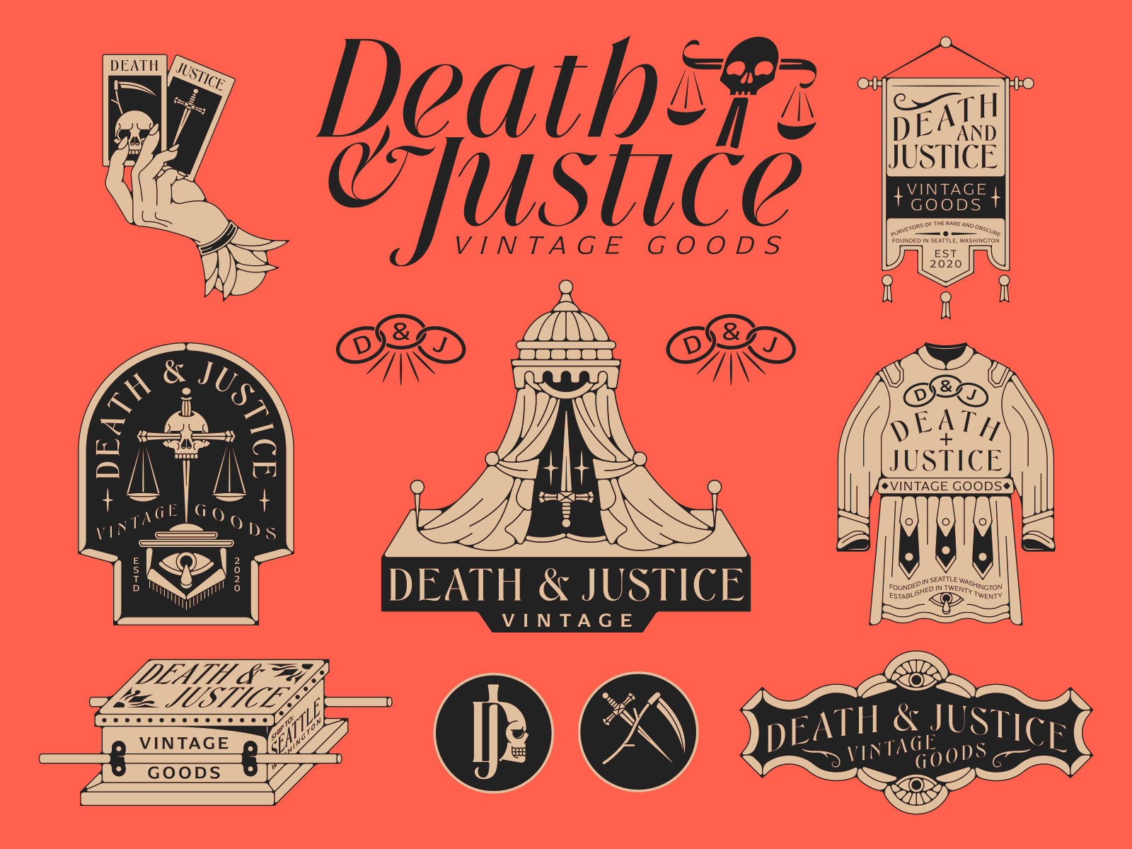 Example of Death & Justice Branding