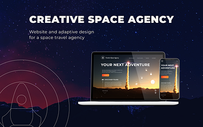 Creative Space Agency adaptive design landing page space travels ui ui ux design ux webdesign