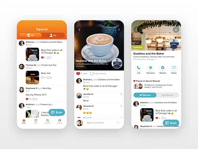 Squirrel app design finance fintech ios iphone mobile payment payment app payments social ui