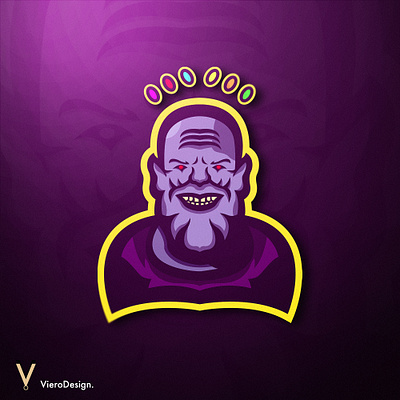 Thanos branding character design esportslogo illustration illustrator logo marvel mascot logo procreate vector