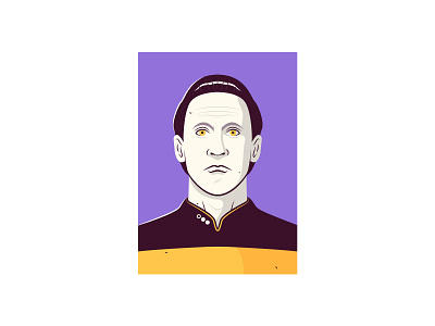 Data illustration star trek the next generation vector