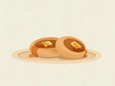 Panckes 2d brush colors digital food illustration illustrator pancake procreate shape sweet tasty