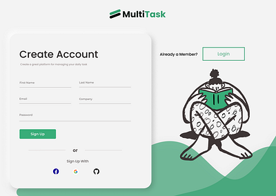 Multi-Task Singup account createaccount icchatva neomorphism signup uiuxdesign uix