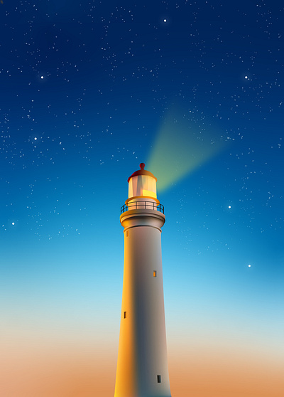 lighthouse 01 design illustration minimal vector