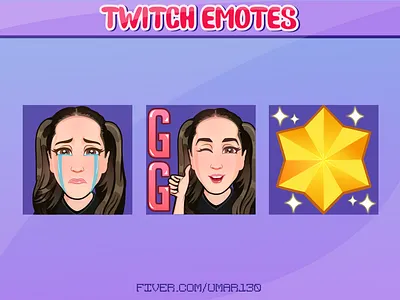 anime girl and Star twitch emotes badges cartoon emotes chibi twitch emotes design emotes kawaii twitch emotes streamer twitch emotes twitch sub badges twitchtv