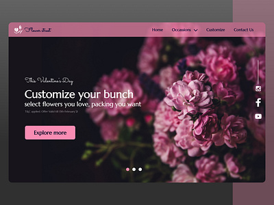 Landing Page design floral flowers ui website