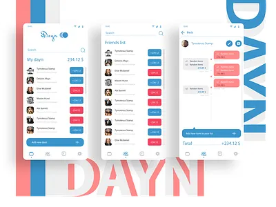 DAYN mobile app app design flat icon logo logodesign mobile mobile design typography ui uiux ux ux design