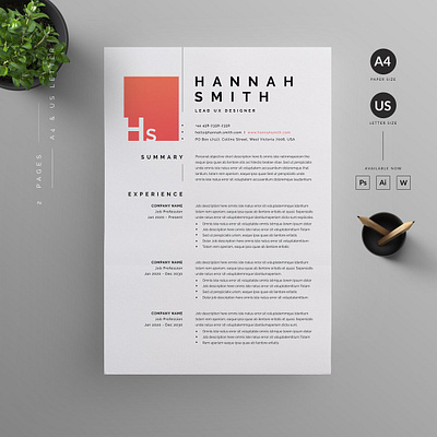 Resume/CV clean resume cv cv design cv template minimal resume modern resume professional resume resume resume design resume template simple resume