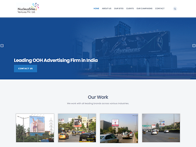 WEBSITE LAYOUT OF OOH ADVERTISING FIRM design elementor elementor theme builder homepage illustrator landing page landing page design photoshop web design web development website design wordpress wordpress website design