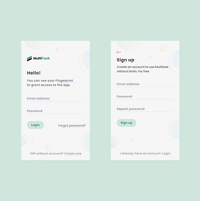 Multi task login & Signup concept form icchatva login page login ui multitask sign up ui signup signupform task app