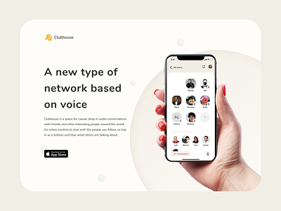 Join clubhouse page clubhouse design mockup redesign ui uiux web
