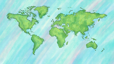 Continents Sketch continents geography globe illustration missions procreate world map