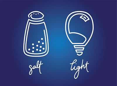 Salt & Light bible light line art salt