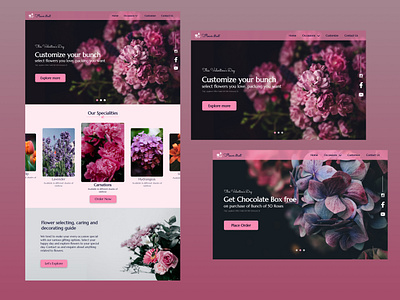 Landing Page app dailyui dailyui 003 dailyuichallenge design floral ui