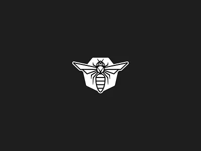 Naideia Bee badge bee bug cyberpunk dnb drum and bass electronic futuristic icon iconography illustration insect logo monoline music symbol wasp