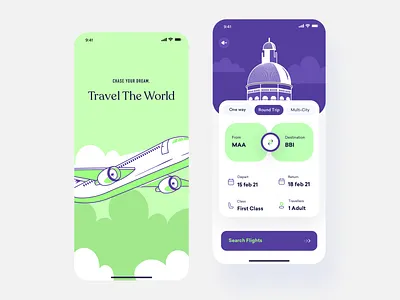 Flight Booking Concept app blue booking clean design flight flight booking flight search minimal mobile product design ticket travel ui uidesign userexperiencedesign userinterface uxui