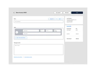 Invoice Form dailyui ux