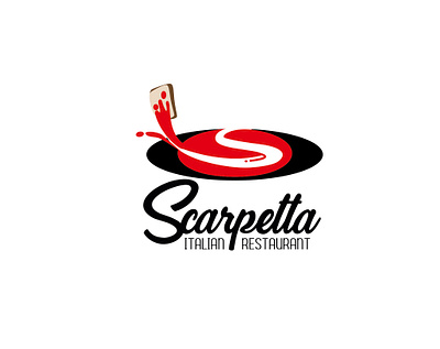 scarpetta Italian Restaurant branding bread food illustration italian food italy logo logos pasta plate restaurant scarpetta tomato sauce