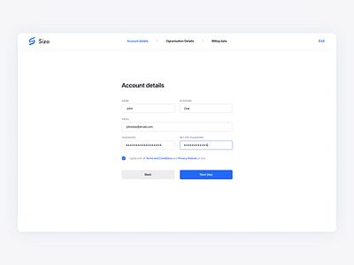 Sign Up From form form design onboarding registration registration form registration page sign up sign up form ui uidesign web webdesign