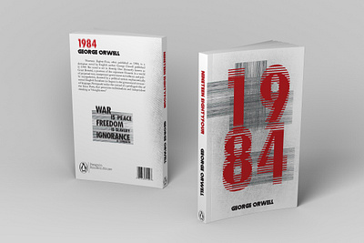 1984 Book Cover Redesign book cover clean design editorial design george orwell layouts print design typography