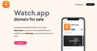 Watch.app - Domain for sale smartwatch television tv tv app tv show watch wearable