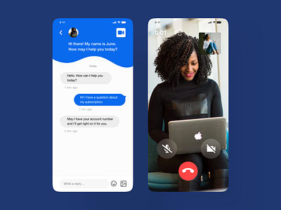 Message/Video Call design message mobile ui ux video call xddailychallenge