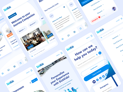 Sickkids Mobile app hoffman hospital app hospital website mobile ui sickkids ui ux ui design