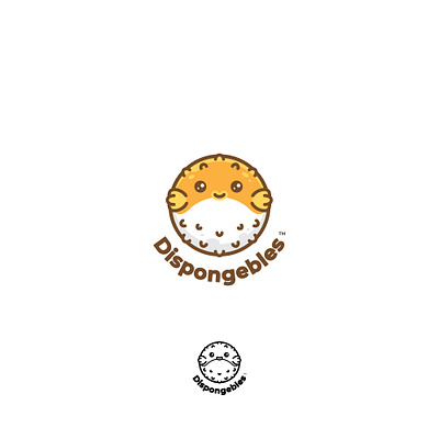 Dispongebles logo branding cute design dispongebles fish graphicdesign icon kawaii labeldesign logo vector wave