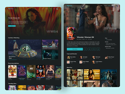 WatchUp app design ui web