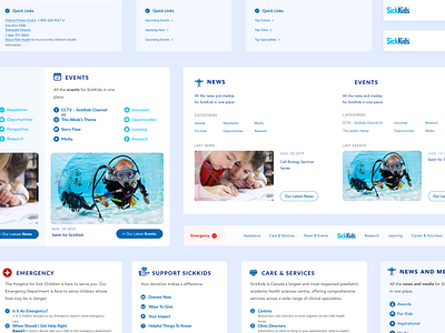 Sickkids // Menus big menu design hoffman hospital website menu sickkids topbar ui ux ui design