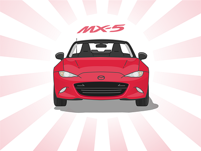 Miata ND adobe illustrator car illustration vector