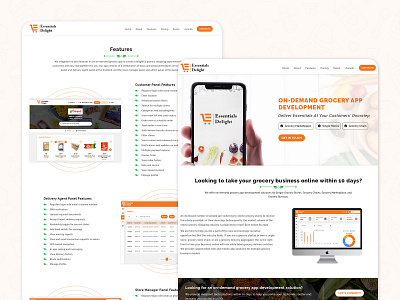 Grocery App Development Company app development essentials delight graphic design homepage uiux webpage