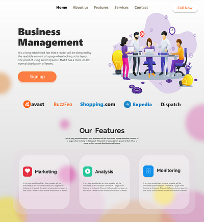 Business Management UI design adobe xd adobexd creative design creativity digitalart figmadesign glassmorphic glassmorphism graphic graphicdesign templatedesign ui ui design uidesign uiux web designer web ui webdesign website