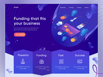 Cryptocurrency Landing page ui/ux agency app clean design clean ui ecommerce design food homepage landing page real estate ui ui design website