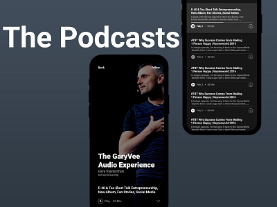 The Podcast App android app design app design ios app design mobile ui pocast app podcast ui uiux ux