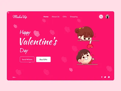 Valentine's day web design branding chocolates day design event gifts heart illustration interaction design pink rose trending ui ux valentine valentinesday valentinesday design web design web designer wishes